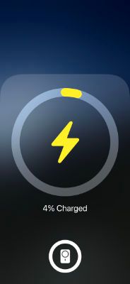 Screenshot showing 4% battery status.