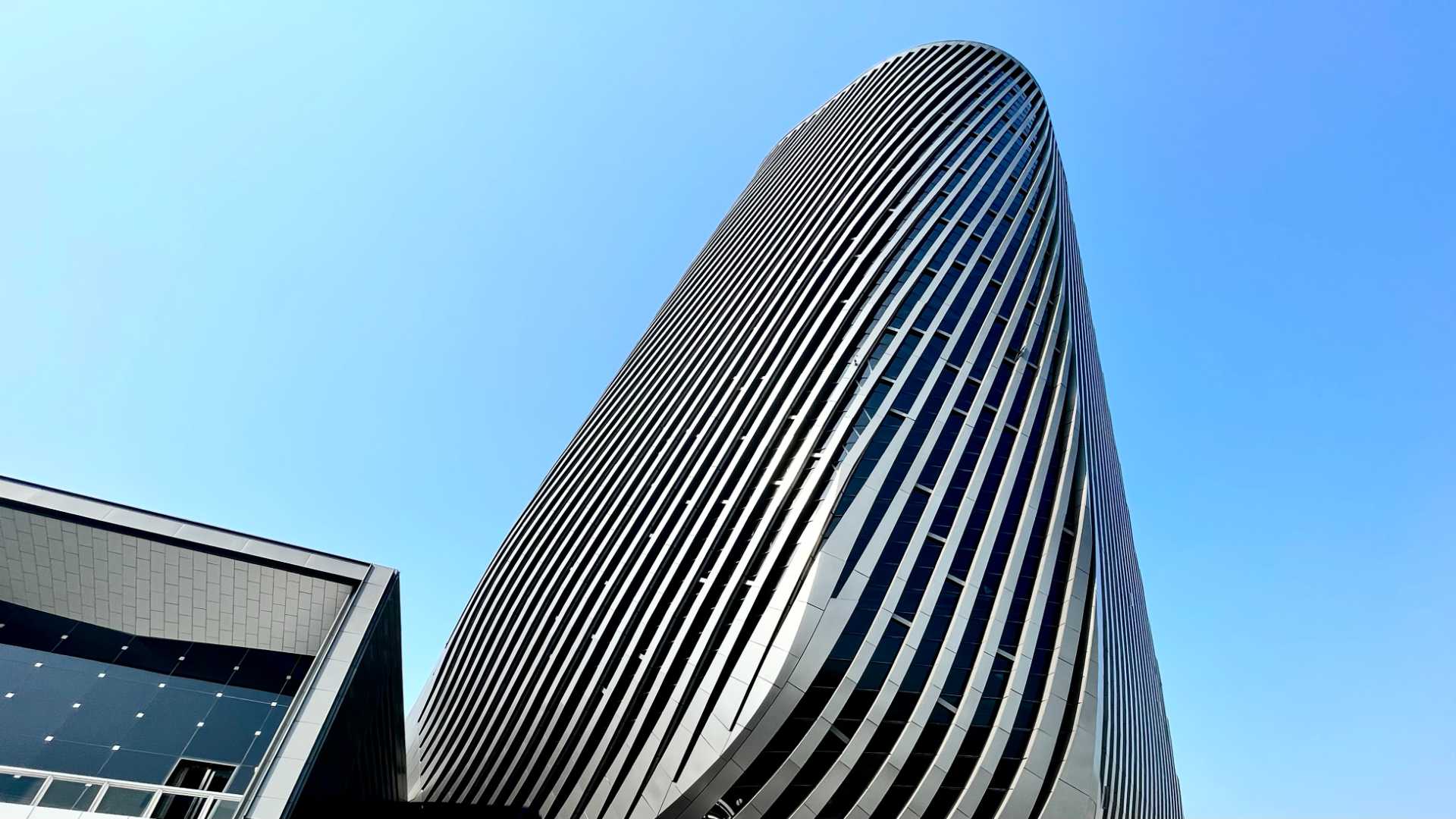 The tower section of the Kaohsiung Port Cruise Terminal.