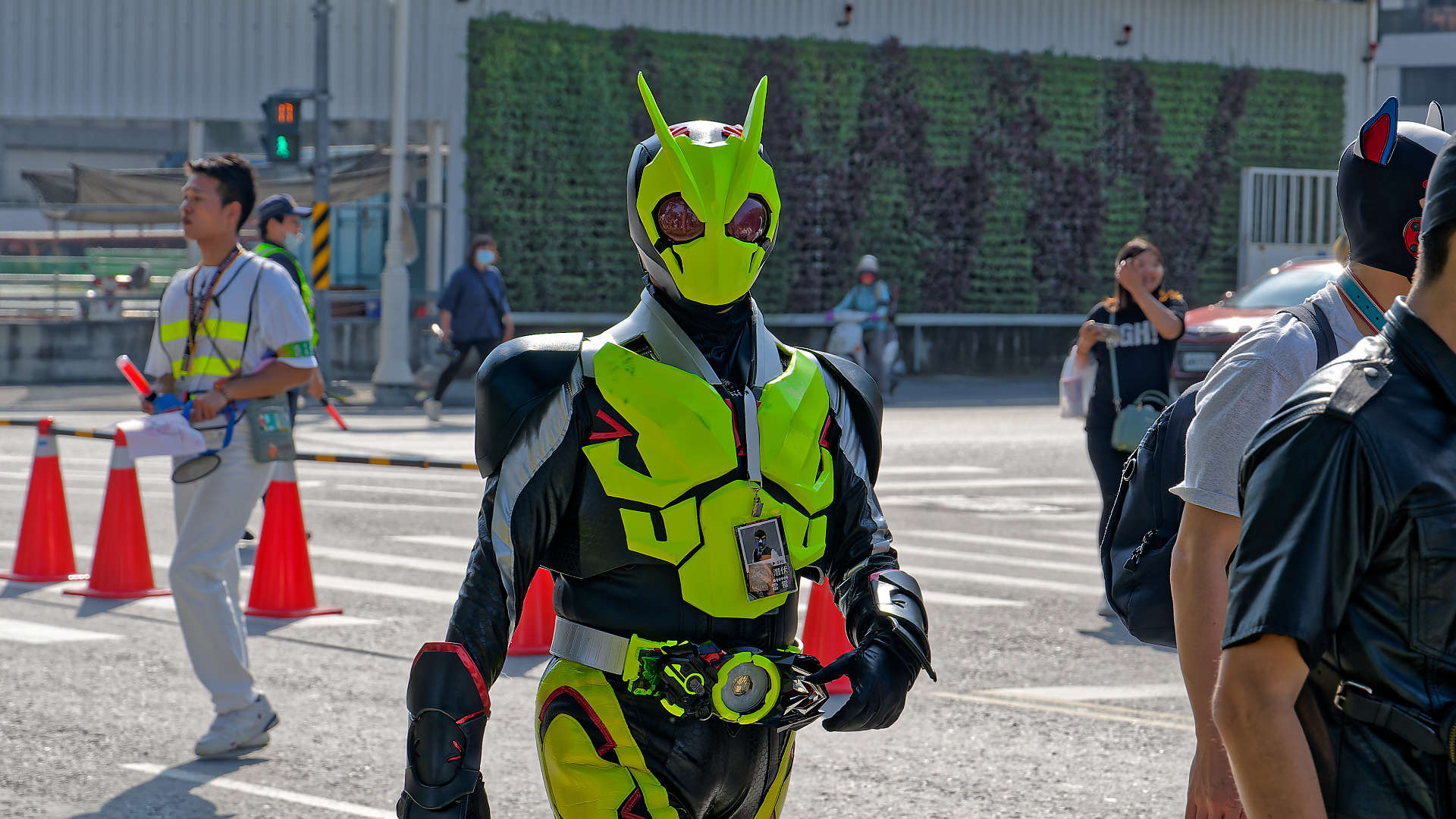 Person in a costume in the Kaohsiung Pride parade.