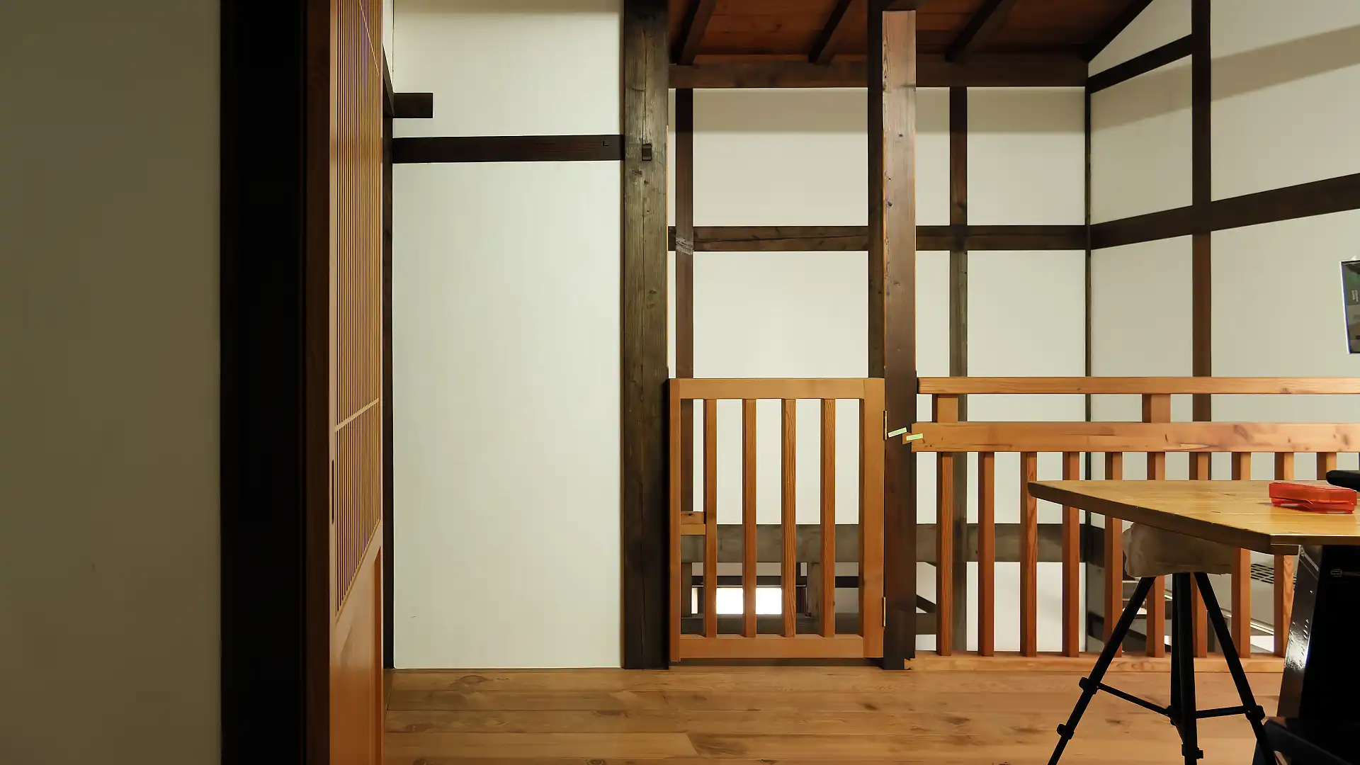 A second-floor mezzanine space.